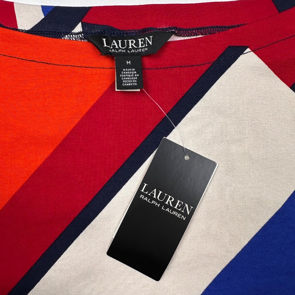 LAUREN RALPH LAUREN COTTON BOATNECK T-SHIRT - Picture 6 of 7